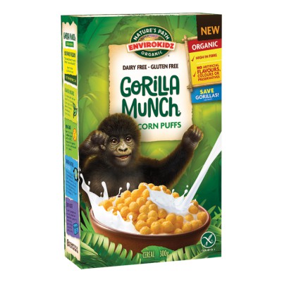 Nature's Path Organic Gorilla Munch Corn Puffs 300g