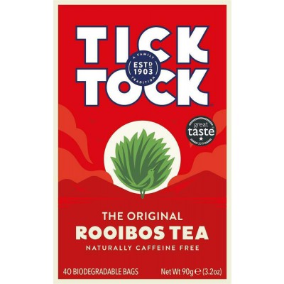 Tick Tock Tea Organic Rooibos Tea 40 Bags