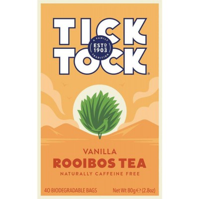 Tick Tock Tea Vanilla Rooibos Tea 40 Bags