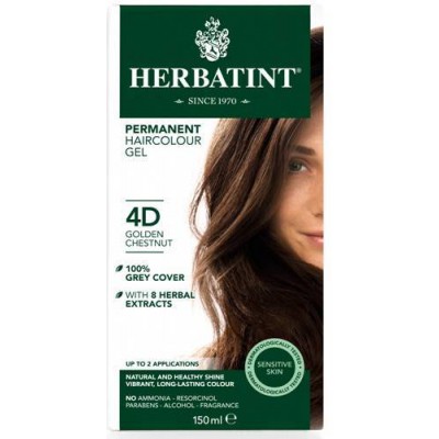 Herbatint Permanent Hair Colour 4D Golden Chestnut 150ml