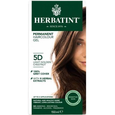 Herbatint Permanent Hair Colour 5D Light Golden Chestnut 150ml