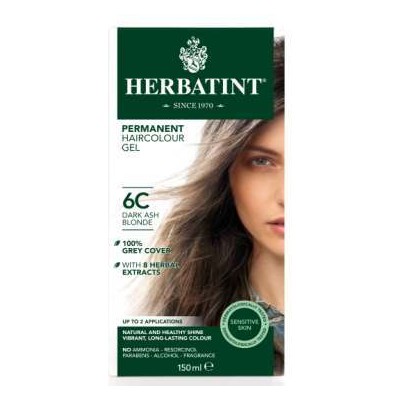 Herbatint Permanent Hair Colour 6C Dark Ash Blonde 150ml