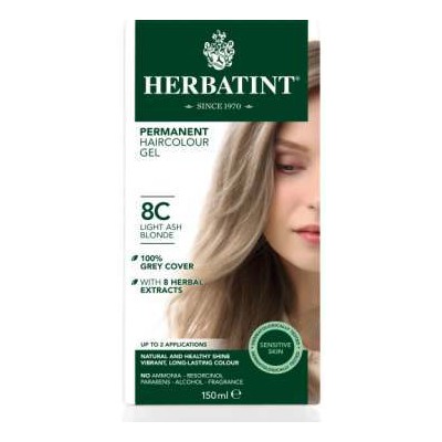 Herbatint Permanent Hair Colour 8C Light Ash Blonde 150ml