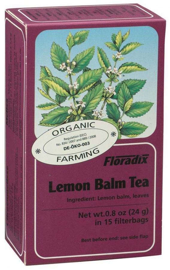 Floradix Organic Lemon Balm Herbal Tea 15 Bags