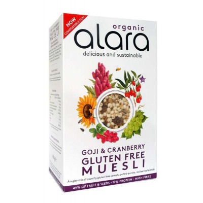 Alara Organic Gluten Free Goji Berry & Cranberry Muesli 450g