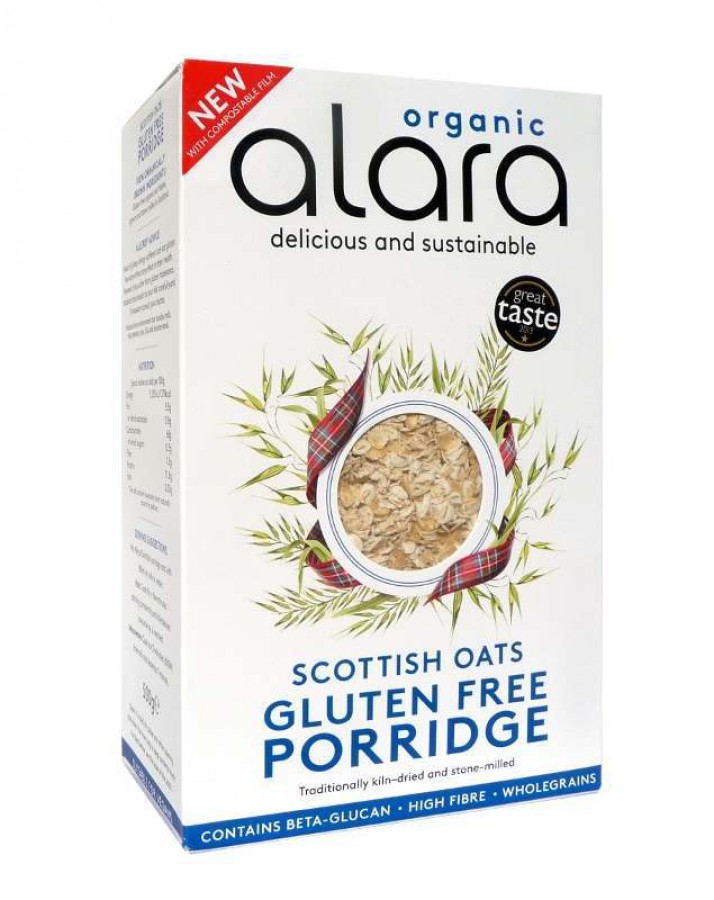 Alara Organic Gluten Free Scottish Oats Porridge 500g