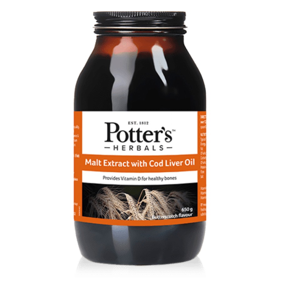 Potter's Herbals Malt Extract with Cod Liver Oil & Butterscotch 650g