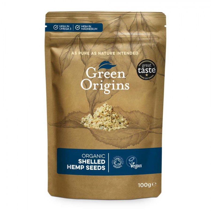 Green Origins Organic Raw Shelled Hemp Seeds 100g