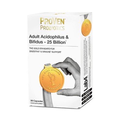 Proven Probiotics Acidophilus and Bifidus 25 Billion for Adults 30 Capsules