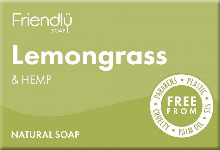 Friendly Soap Natural Lemongrass & Hemp Bath Soap 95g