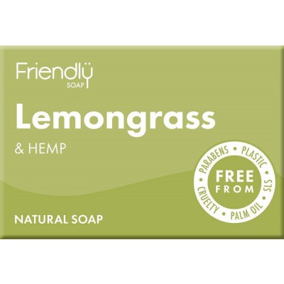 Friendly Soap Natural Lemongrass & Hemp Bath Soap 95g