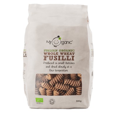 Mr Organic Wholewheat Fusilli 500g