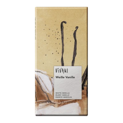 Vivani Organic White with Vanilla Chocolate 80g - Pack of 5