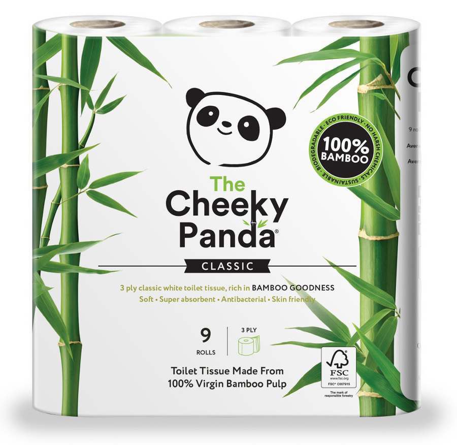 The Cheeky Panda Bamboo Toilet Paper - Pack of 9