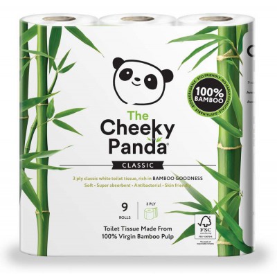 The Cheeky Panda Bamboo Toilet Paper - Pack of 9