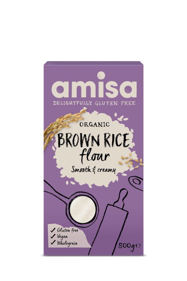 Amisa Gluten Free & Organic Brown Rice Flour 500g