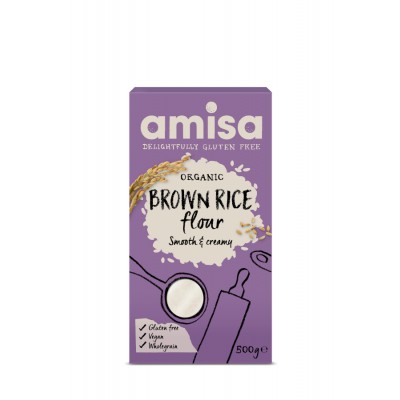 Amisa Gluten Free & Organic Brown Rice Flour 500g