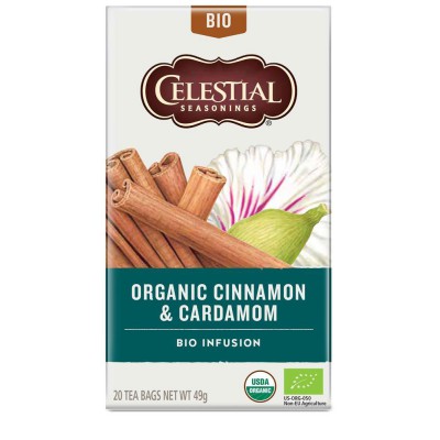 Celestial Seasonings Organic Cinnamon & Cardamom Herbal Tea 20 Bags