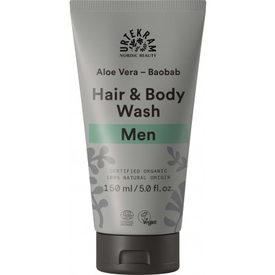 Urtekram Organic Men's Aloe Vera Baobob Hair & Body Wash 150ml