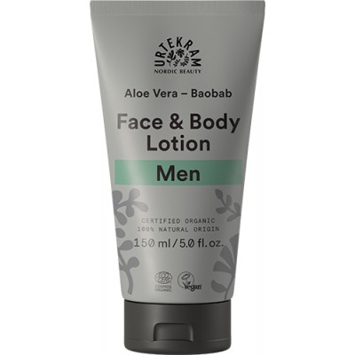 Urtekram Organic Men Aloe Vera Baobab Face & Body Lotion 150ml