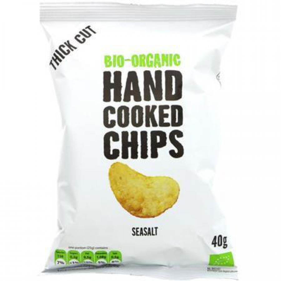 Trafo Organic Handcooked Sea Salt Crisps 40g - Pack of 5