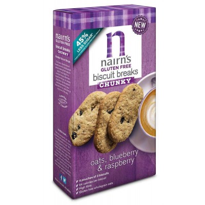 Nairn's Gluten Free Oats, Blueberry & Raspberry Chunky Biscuit Break 160g