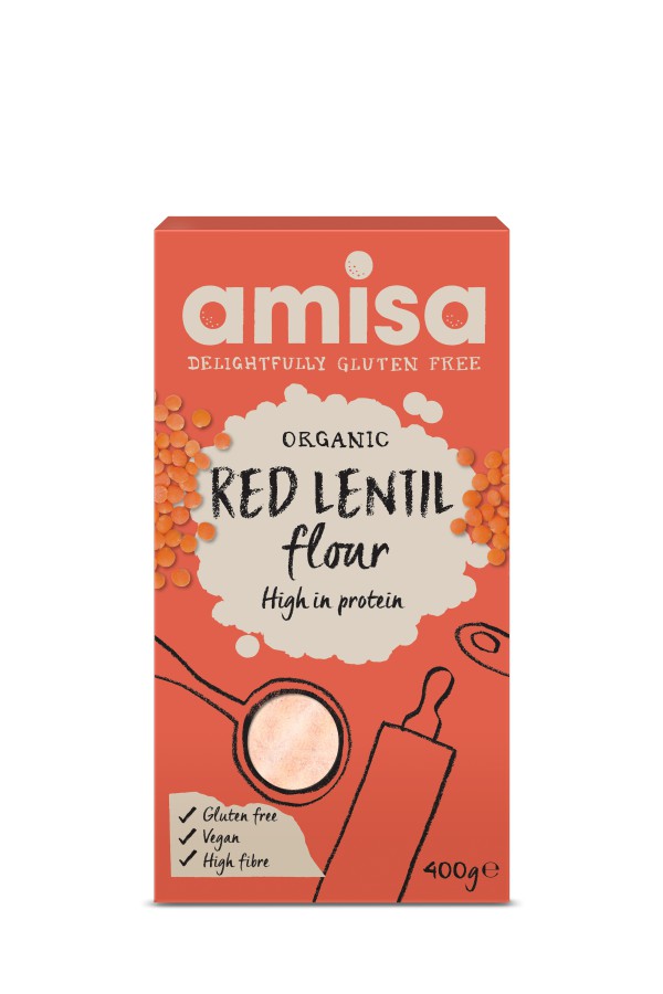 Amisa Gluten Free Organic Red Lentil Flour 400g