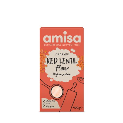 Amisa Gluten Free Organic Red Lentil Flour 400g