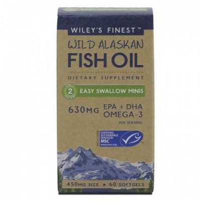 Wiley's Finest Fish Oil Easy Swallow Minis 60 Capsules