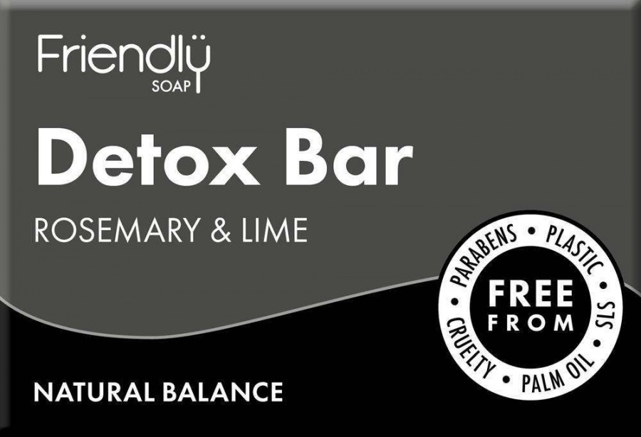 Friendly Soap Natural Activated Charcoal Detox Bar 95g