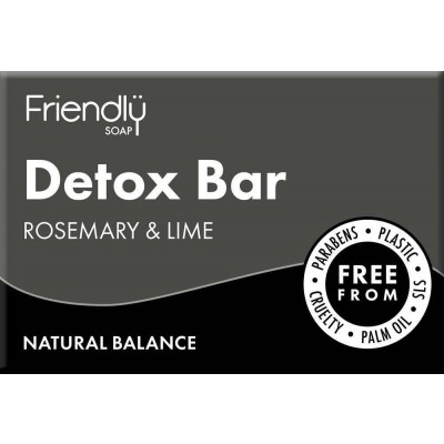 Friendly Soap Natural Activated Charcoal Detox Bar 95g