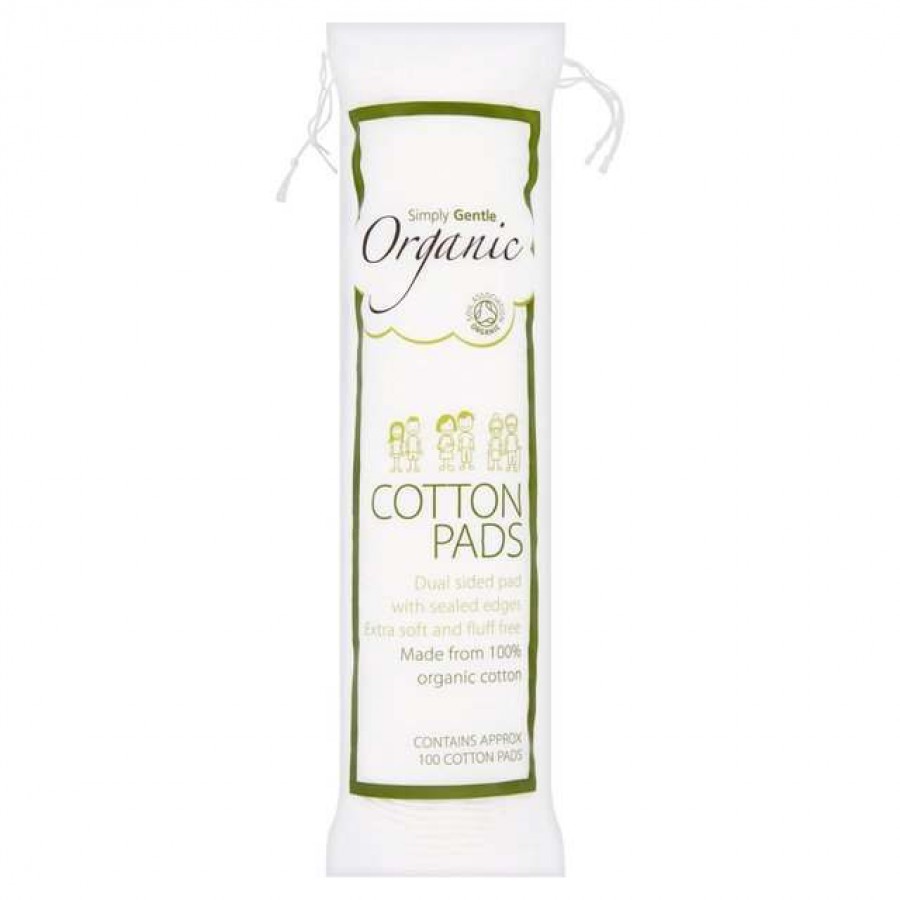 Simply Gentle Organic Cotton Pads - 100 Pieces