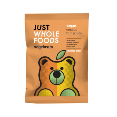 Just Wholefoods Organic Slightly Sour Vegebears 100g