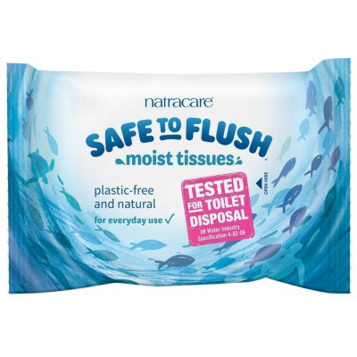 Natracare Safe To Flush Moist Tissues 30 Pack