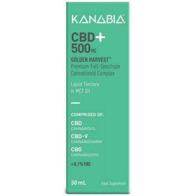 Kanabia CBD+Oil Golden Harvest 500mg 30ml