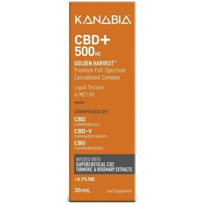 Kanabia CBD+Oil Golden Harvest 500mg Turmeric & Rosemary 30ml