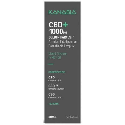 Kanabia CBD+Oil Golden Harvest 1000mg 50ml