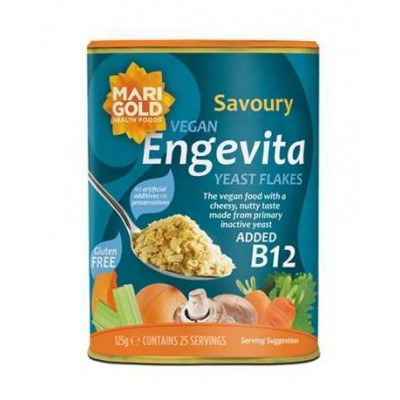 Marigold Engevita Nutritional Yeast Flakes & B12 125g - Pack of 2