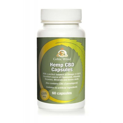 Celtic Wind Crops 1200mg Hemp CBD 60 Capsules