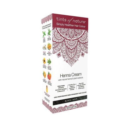 Tints of Nature Henna Cream Black Semi Permanent Hair Colour 70ml