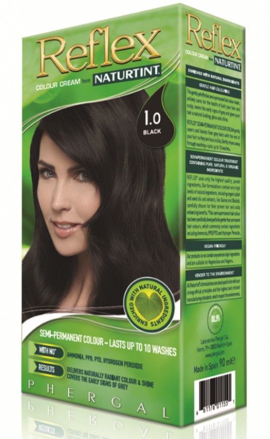 Naturtint Reflex Semi-Permanent Colour Rinse 1.0 Black 90ml
