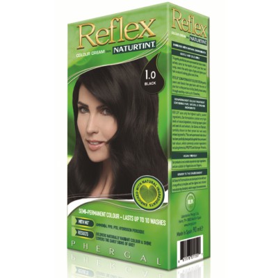 Naturtint Reflex Semi-Permanent Colour Rinse 1.0 Black 90ml
