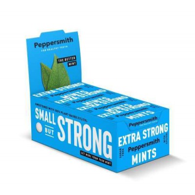 Peppersmith Extra Strong Xylitol Mints 15g - Case of 12