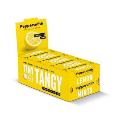 Peppersmith Lemon Xylitol Mints 15g - Case of 12