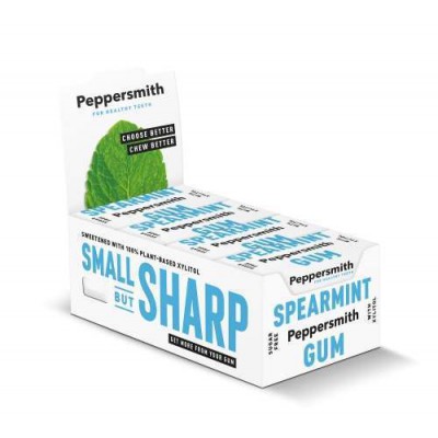 Peppersmith Spearmint Xylitol Gum 15g - Case of 12