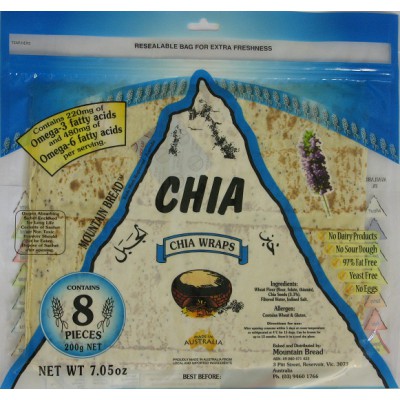 Mountain Bread Chia Seed Wraps 200g