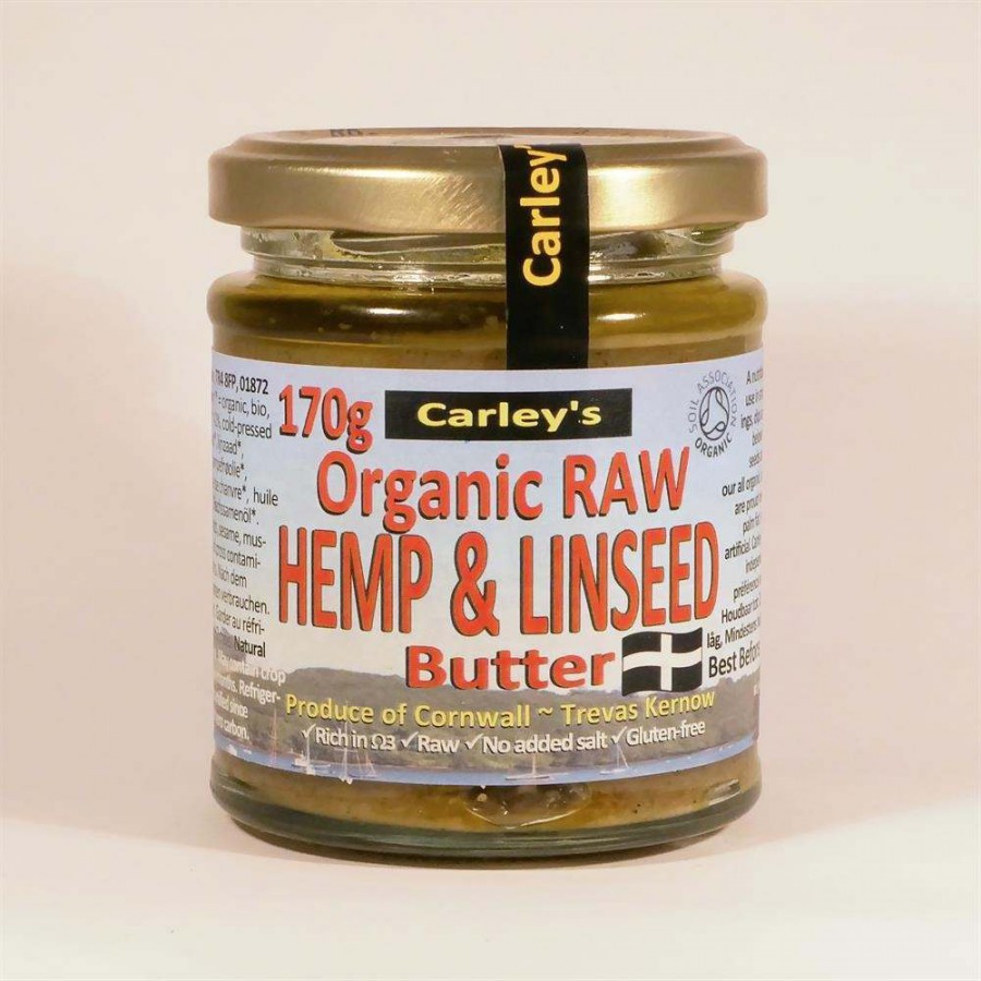 Carley's Organic Raw Hemp & Linseed Butter 170g