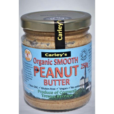 Carley's Organic Smooth Peanut Butter 250g