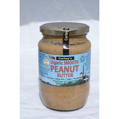 Carley's Organic Smooth Peanut Butter 700g