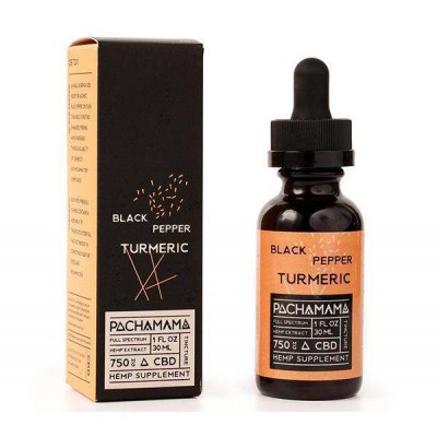 PACHAMAMA Black Pepper & Turmeric 750mg CBD Oil 30ml